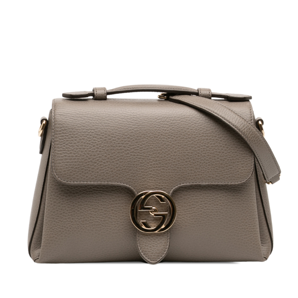 Pre-Loved Gucci Small Dollar Calf Interlocking G Satchel